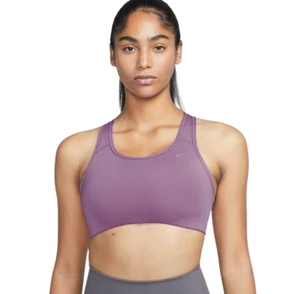 Nike Dri-FIT Racerback Sports Bra | Medium | Mauve Purple | High Support